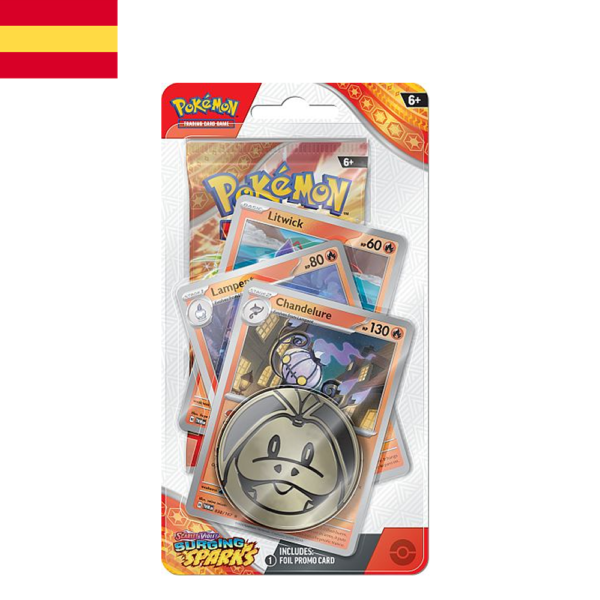 Premium Checklane Blister con línea Evolutiva Chandelure | Español | POKÉMON