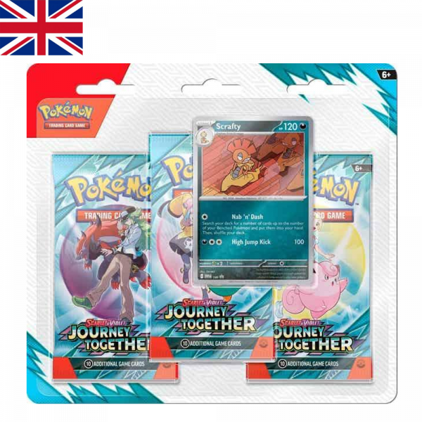Blister 3 sobres de Scrafty Journey Together | Ingles | POKÉMON