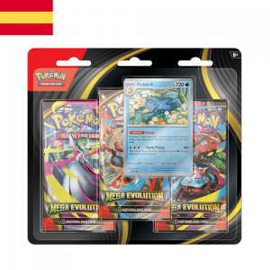 Blister 3 Sobres Mega Evolución de Golduck | Español| POKÉMON