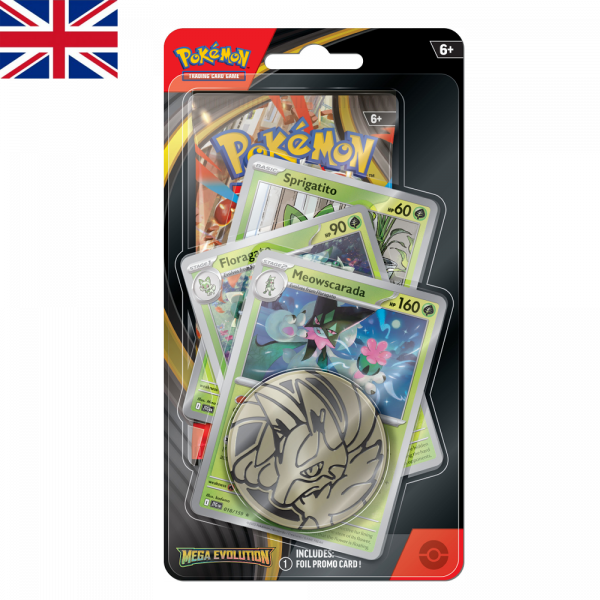Blister Línea Evolutiva Meowscarade Mega Evolución | Ingles | POKÉMON