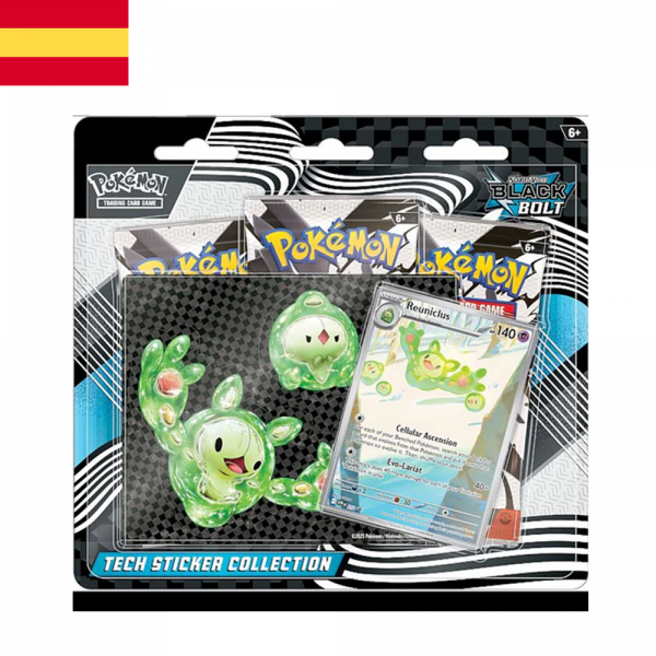 Blister 3 Sobres Black Bolt con promo de Reuniclus | Español | POKÉMON