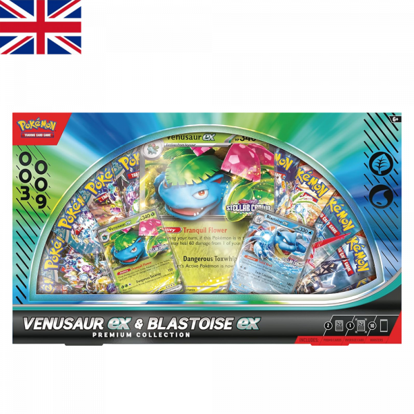 Venusaur ex & Blastoise ex Premium Collection | Inglés | Pokémon